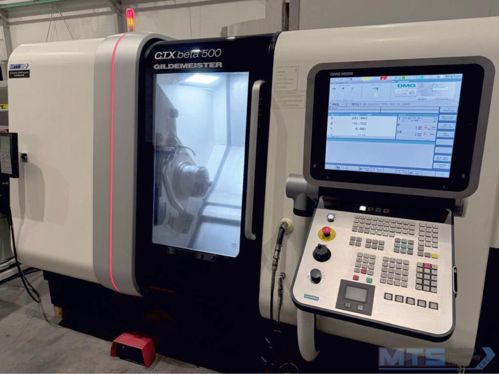 TOKARKA CNC DMG MORI CTX BETA 500 V6 z OSIĄ C,Y I NAPĘDZANYMI NARZĘDZIAMI