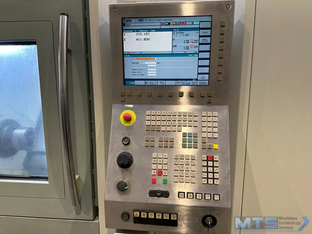 Tokarka CNC Gildemeister CTX 410 z osią C, napędzanymi narzędziami oraz podajnikiem pręta