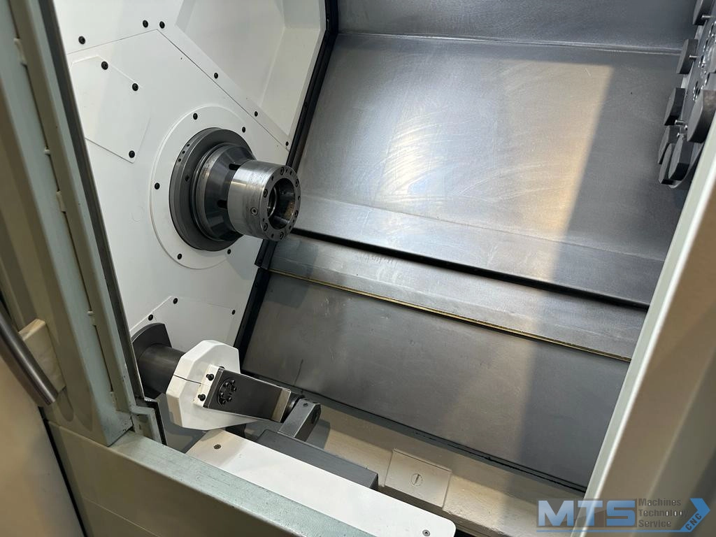 Tokarka CNC Gildemeister CTX 410 z osią C, napędzanymi narzędziami oraz podajnikiem pręta