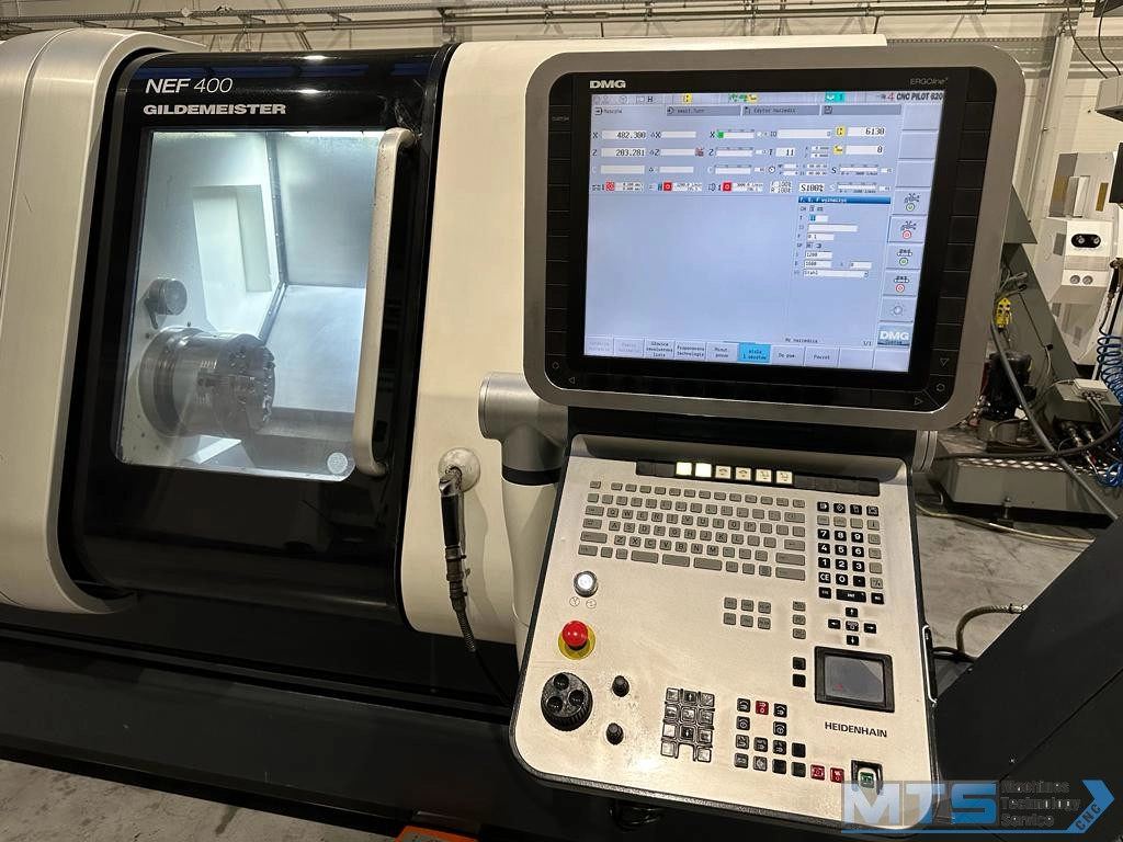 Tokarka CNC Gildemeister NEF 400 z osią C i napędzanymi narzędziami