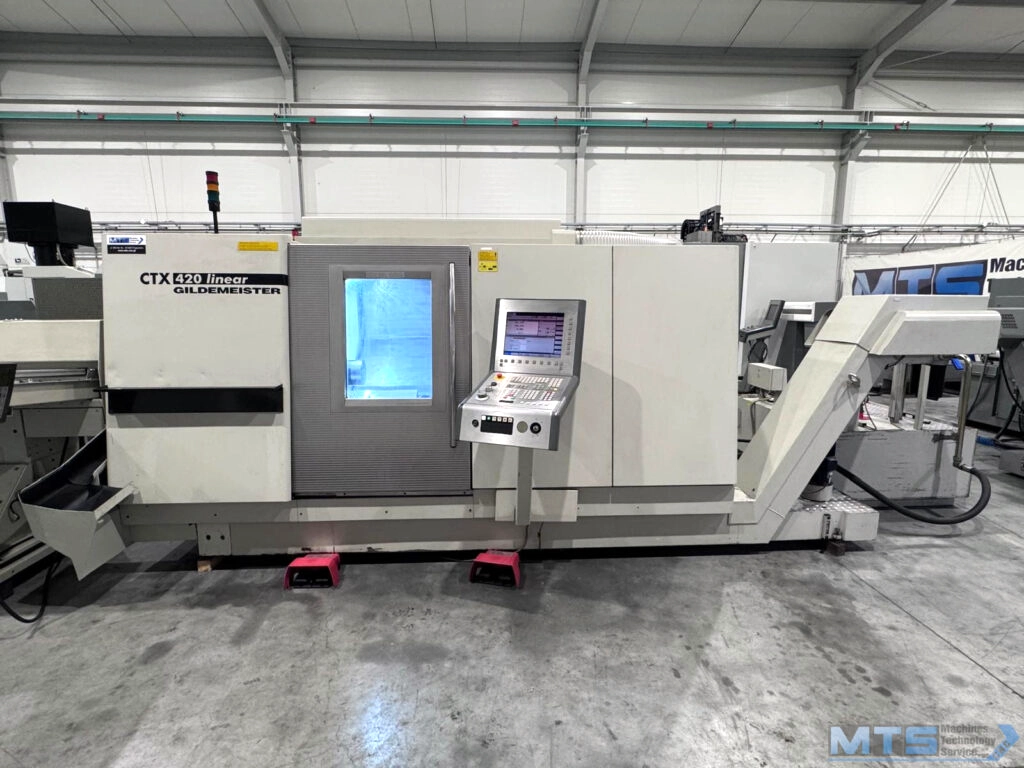 Tokarka CNC DMG GILDEMEISTER CTX 420 linear z przeciwrzecionem, osią C, napędzanymi narzędziami oraz podajnikiem