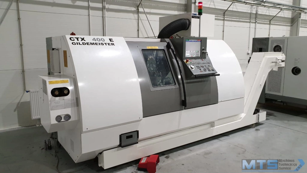 Tokarka CNC Gildemeister CTX 400E z osią C, przeciw wrzecionem i napędzanymi narzędziami