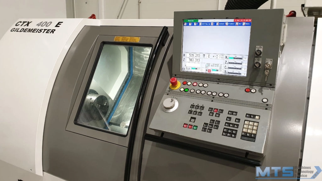 Tokarka CNC Gildemeister CTX 400E z osią C, przeciw wrzecionem i napędzanymi narzędziami