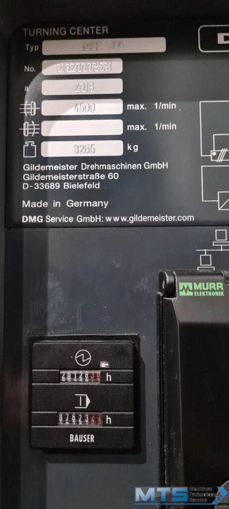 Tokarka CNC Gildemeister NEF 400 z osią C i napędzanymi narzędziami