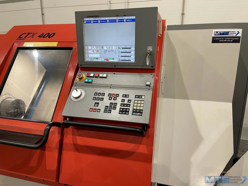 Tokarka CNC Gildemeister CTX 400 z osią C i napędzanymi narzędziami
